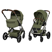 Коляска 2 в 1 Cybex Balios S Lux TPE Moss Green 01